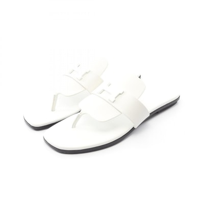 エルメス HERMES ギャラリー サンダル 靴 レザー ホワイト レディース ホワイト系 H231036Z 【中古】