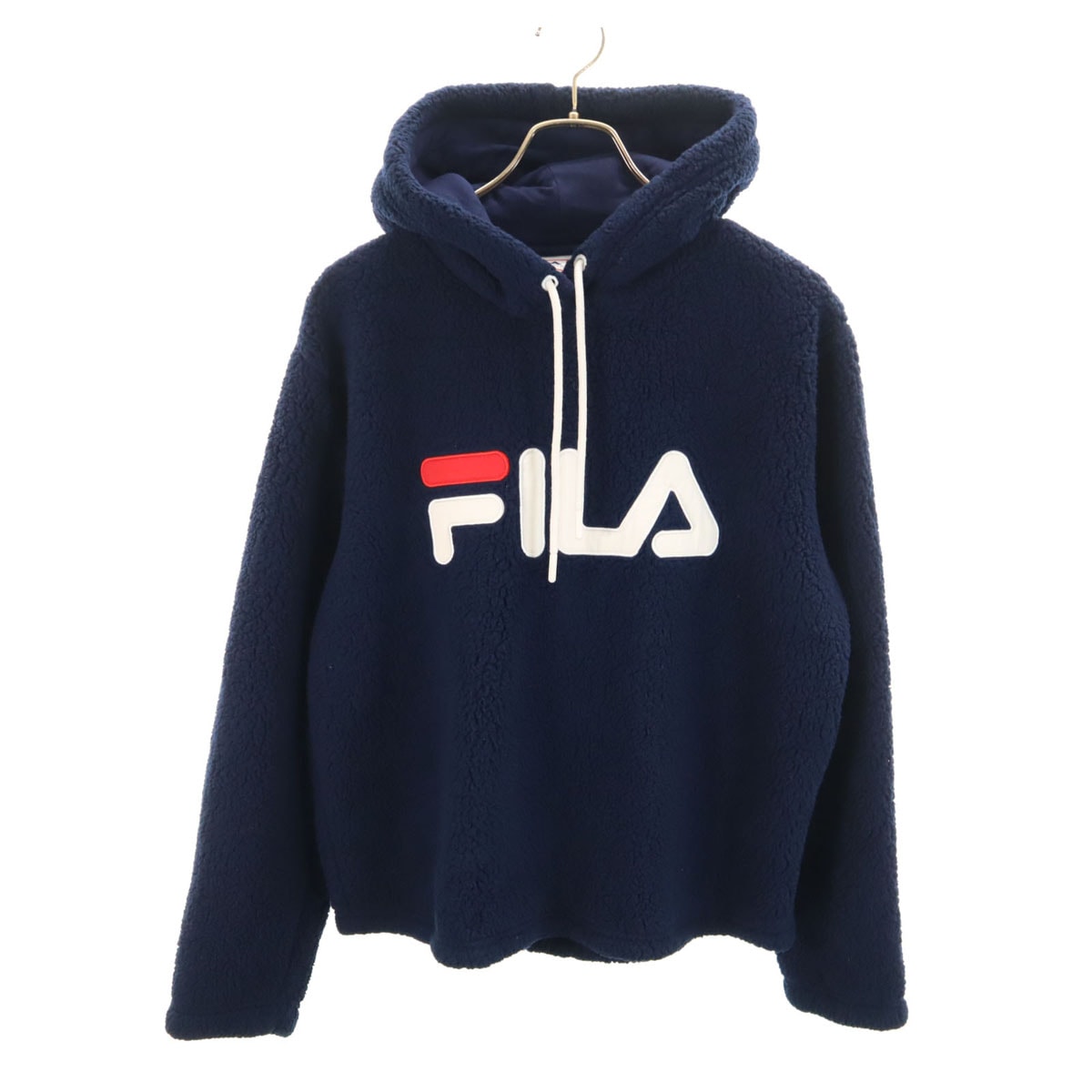 FILA フィラ 長袖 ボア パーカー L ネイビー