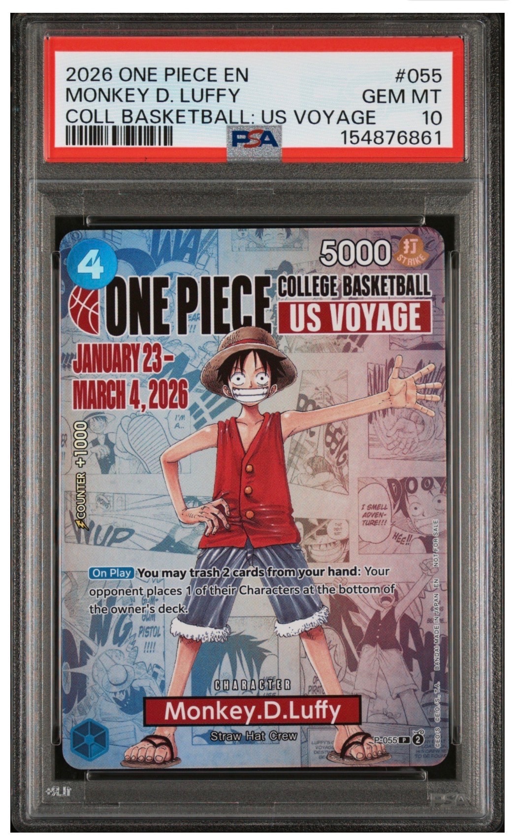 PSA10】モンキー・D・ルフィ：P (開封済) [P-055]【英語版