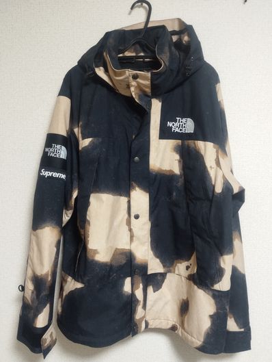 Supreme x The North Face Bleached Denim Print Mountain Jacket "Black"