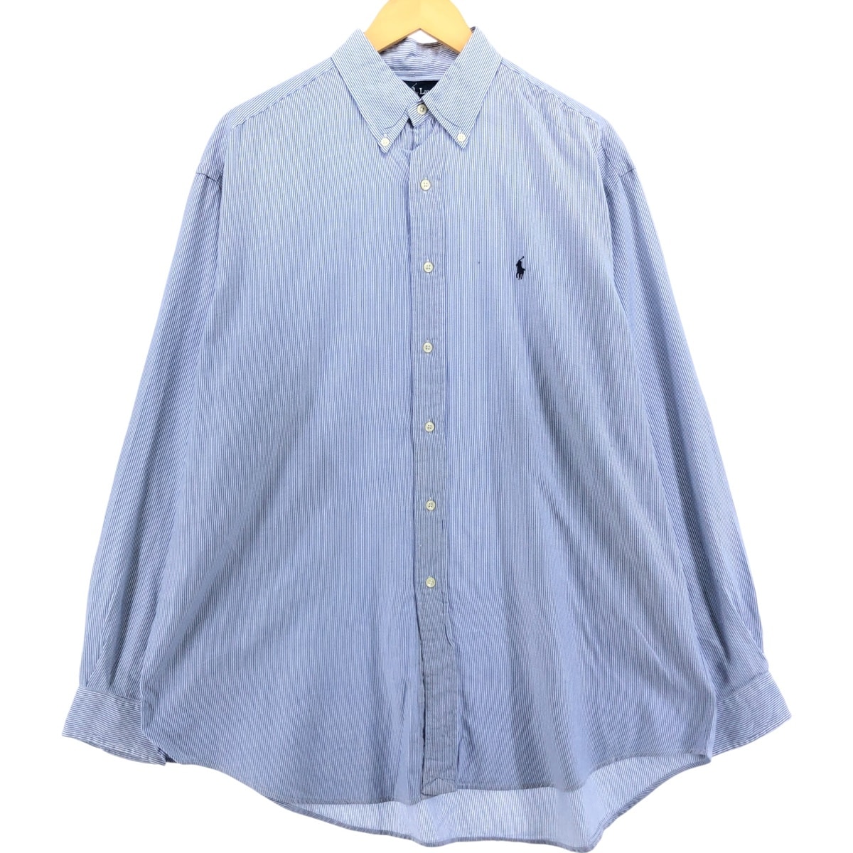 古着 ラルフローレン Ralph Lauren BLAIRE 長袖 ボタンダウンストライプシャツ メンズL相当/eaa540760