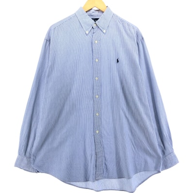 古着 ラルフローレン Ralph Lauren BLAIRE 長袖 ボタンダウンストライプシャツ メンズL相当/eaa540760