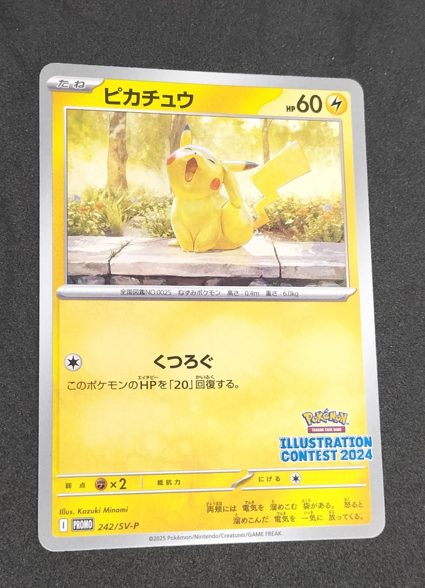 ピカチュウ [SV-P 242](プロモカードパック「イラストレーションコンテスト 2024 受賞作品プロモカード化記念キャンペーン」)