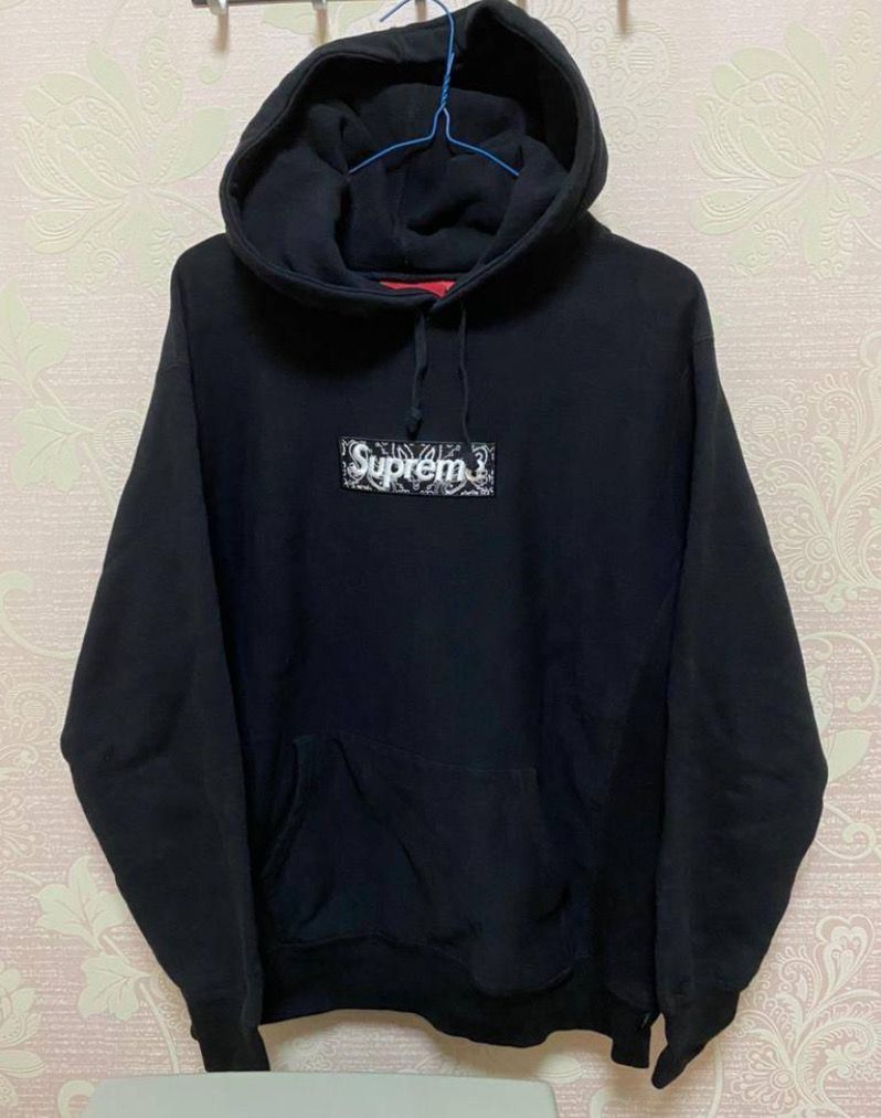 Supreme Bandana Box Logo Hooded Sweatshirt "Black"