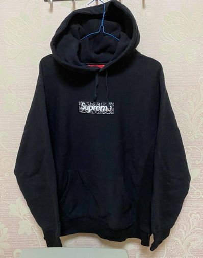 Supreme Bandana Box Logo Hooded Sweatshirt "Black"