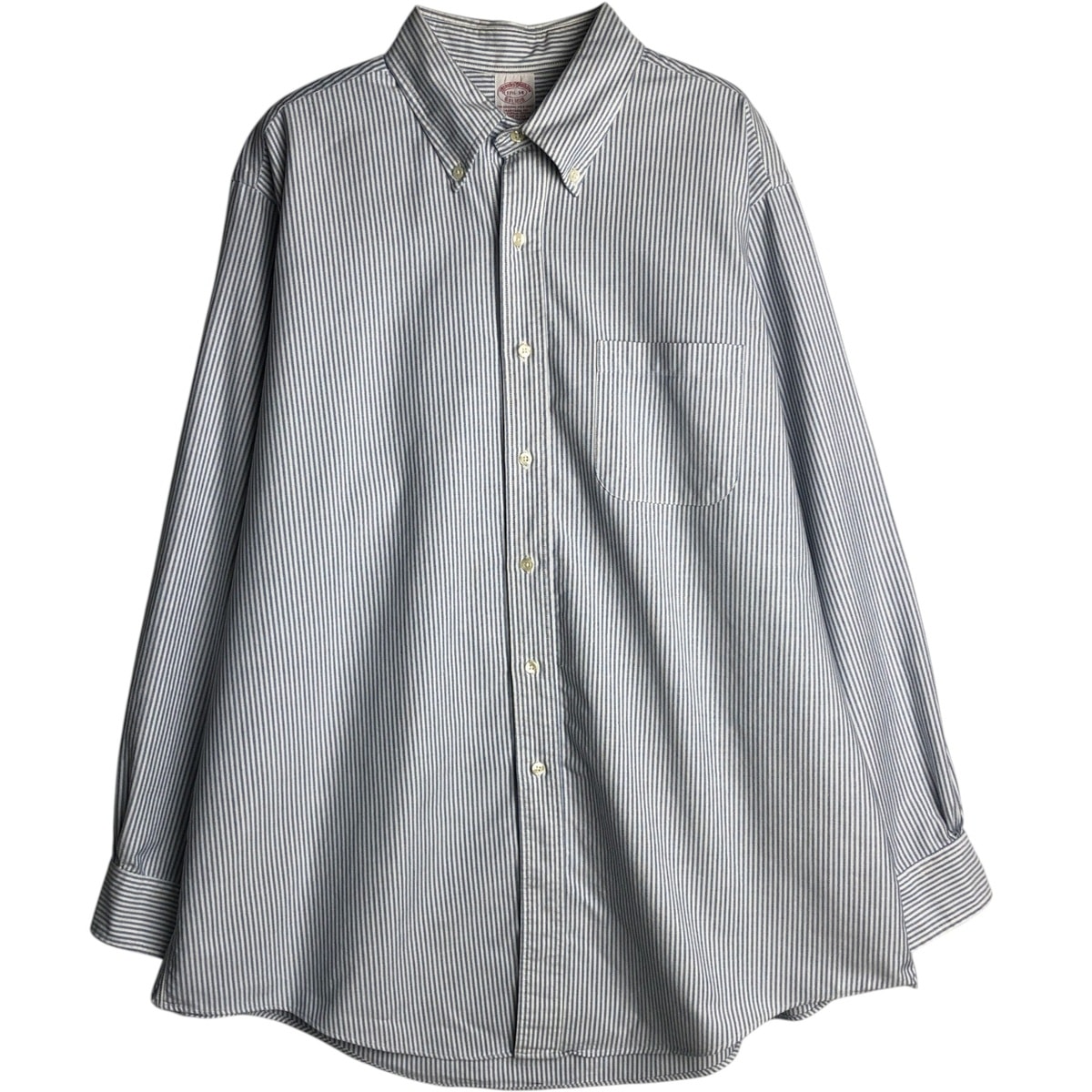 古着 ブルックスブラザーズ Brooks Brothers Est.1818 長袖 ボタンダウンストライプシャツ USA製 メンズXL相当/eaa478150