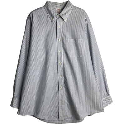 古着 ブルックスブラザーズ Brooks Brothers Est.1818 長袖 ボタンダウンストライプシャツ USA製 メンズXL相当/eaa478150