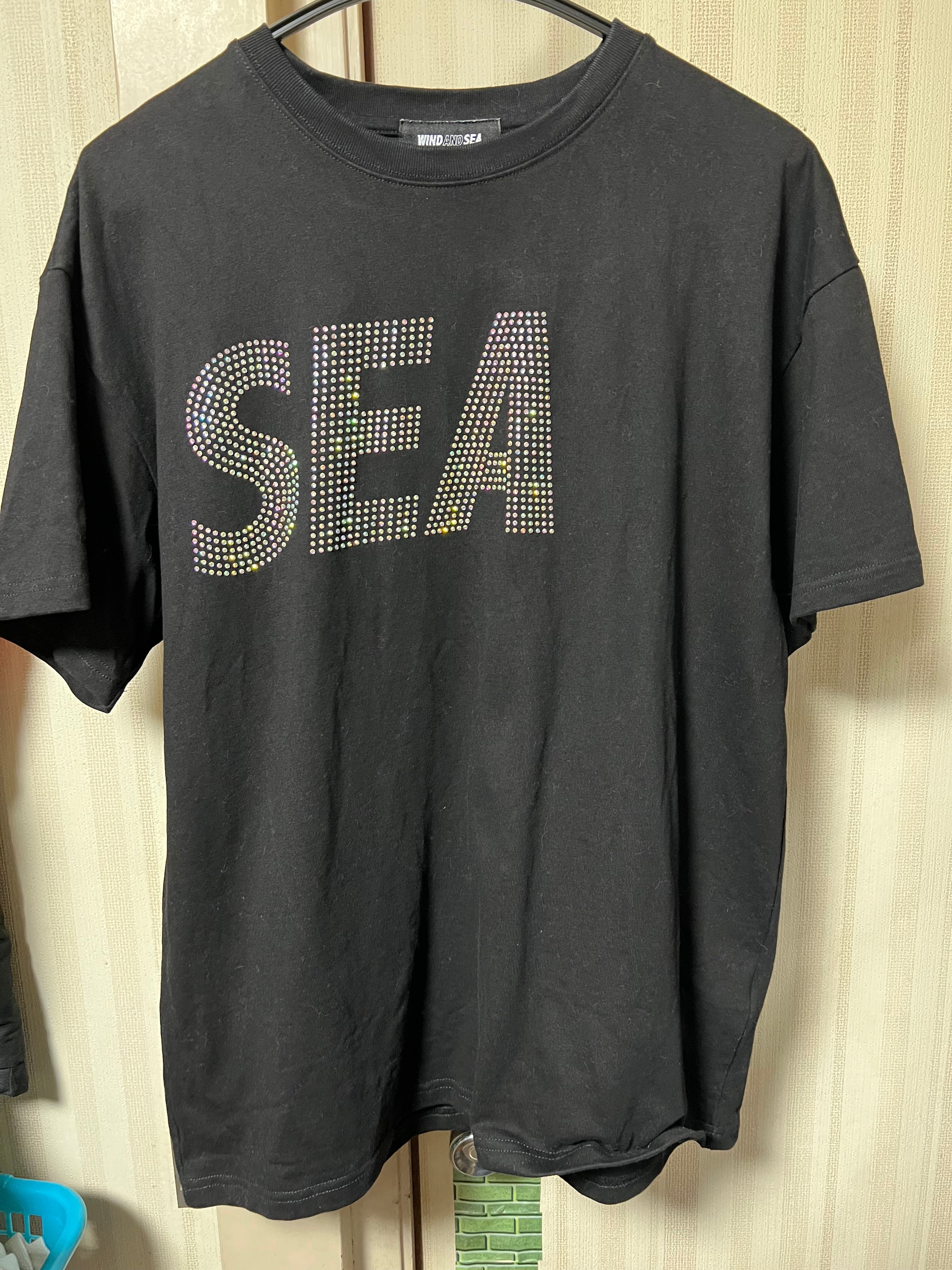 WIND AND SEA SEA (RHINE STONE) S/S T-SHIRT "Black"
