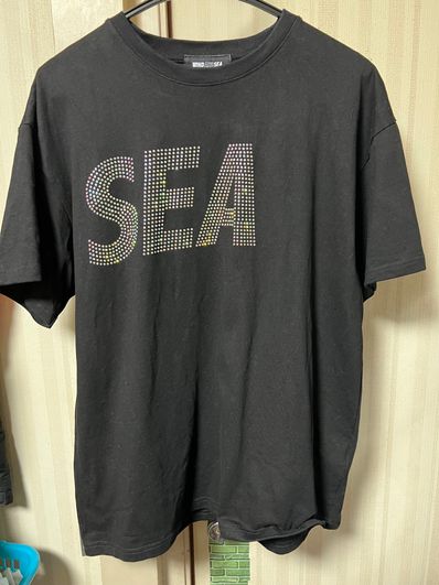 WIND AND SEA SEA (RHINE STONE) S/S T-SHIRT "Black"