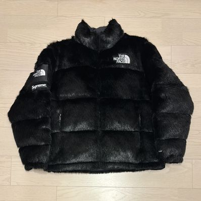 Supreme x The North Face Faux Fur Nuptse Jacket "Black"