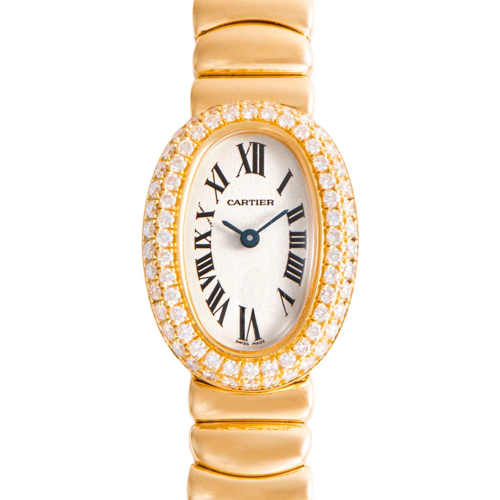 CARTIER カルティエ ミニベニュワール ベゼル2重ダイヤ WB5094W1 K18YG【中古】