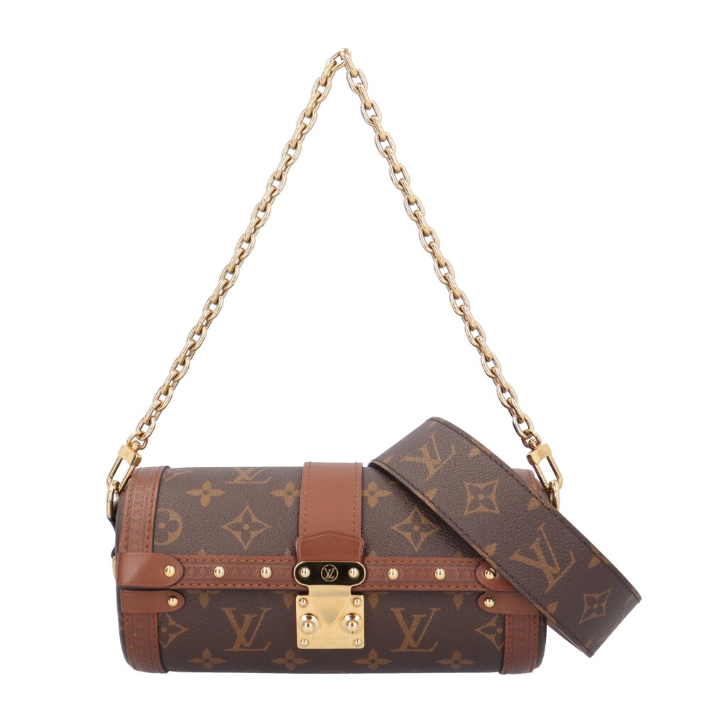 ルイヴィトン パピヨン トランク モノグラム ショルダーバッグ モノグラムキャンバス M57835 ブラウン レディース LOUIS VUITTON  中古
