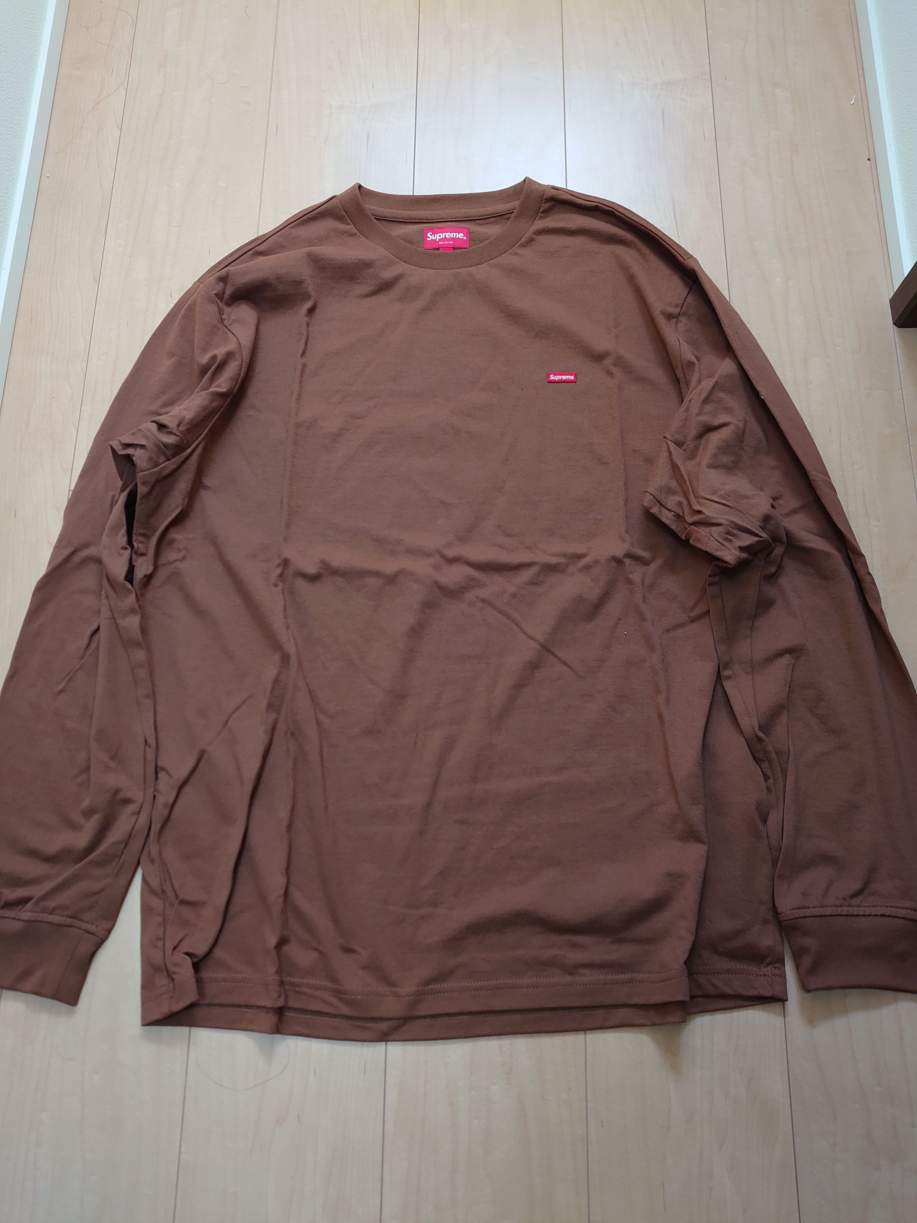 Supreme Small Box L/S Tee "Brown"(22SS)