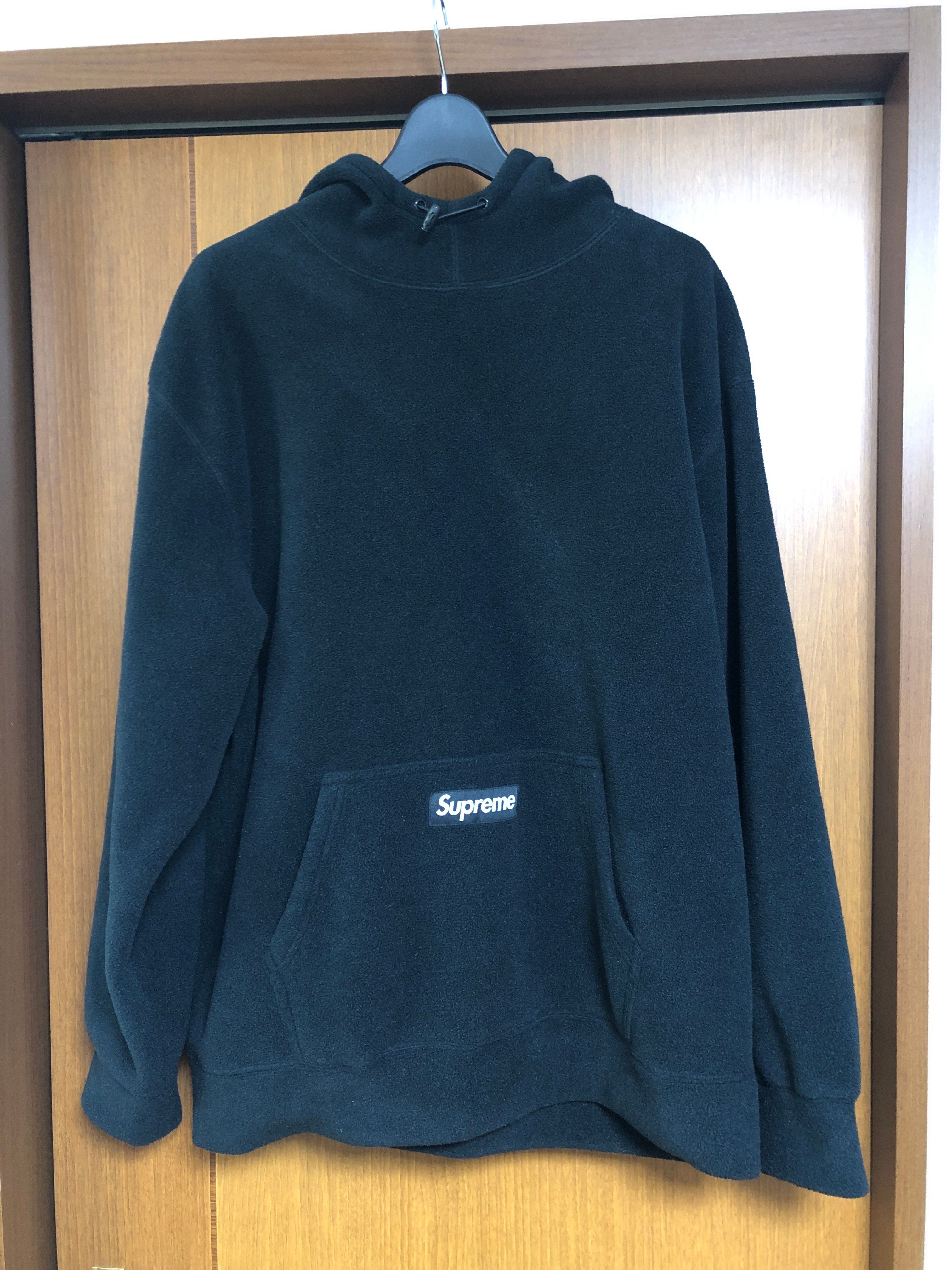 Supreme Polartec Hooded Sweatshirt "Black"