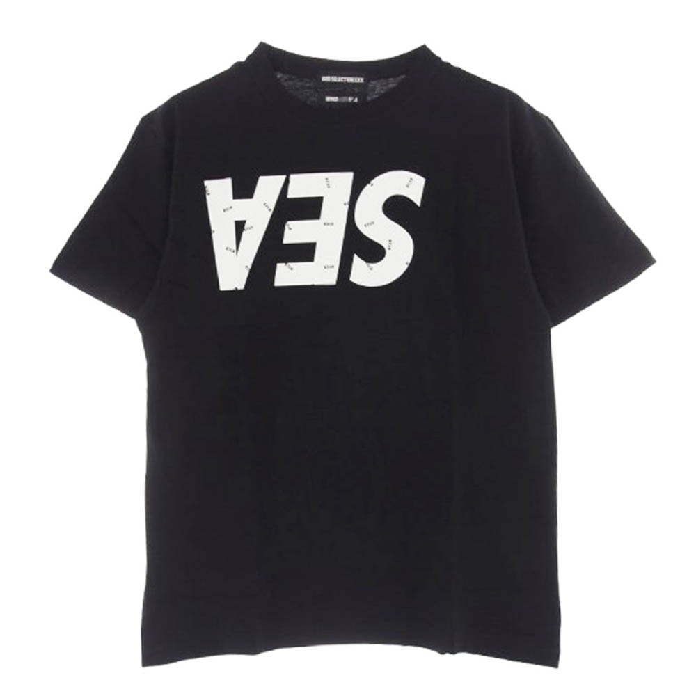 GOD SELECTION XXX ゴッドセレクション Ｔシャツ GX-A21-WSST-01 × WIND AND SEA ウィンダンシー SEA ロゴ プリント 半袖 Tシャツ ブラック系 M【新古品】【未使用】【中古】