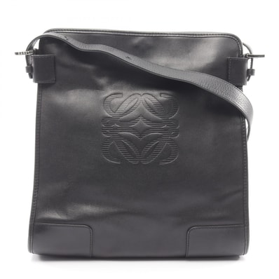 ロエベ LOEWE アナグラム ショルダーバッグ バッグ レザー レディース ブラック系 【中古】
