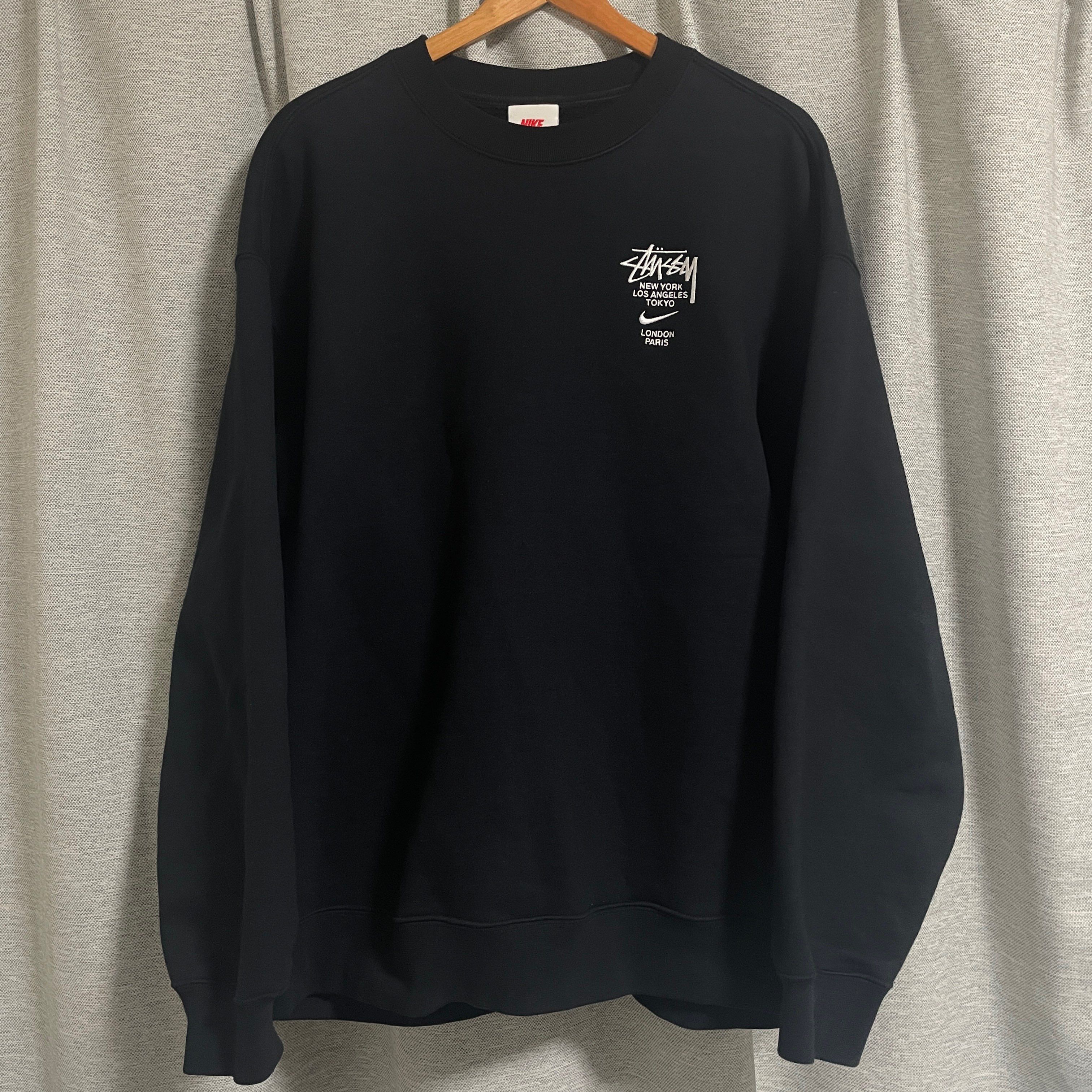 Nike x Stussy International Crewneck Sweatshirt (US Size) "Black" DC4198-010