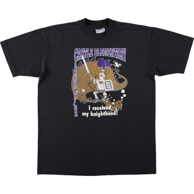 古着 90年代 ヘインズ Hanes Fifty-Fifty 青タグ プリントTシャツ USA製 メンズL相当 ヴィンテージ/eaa642576