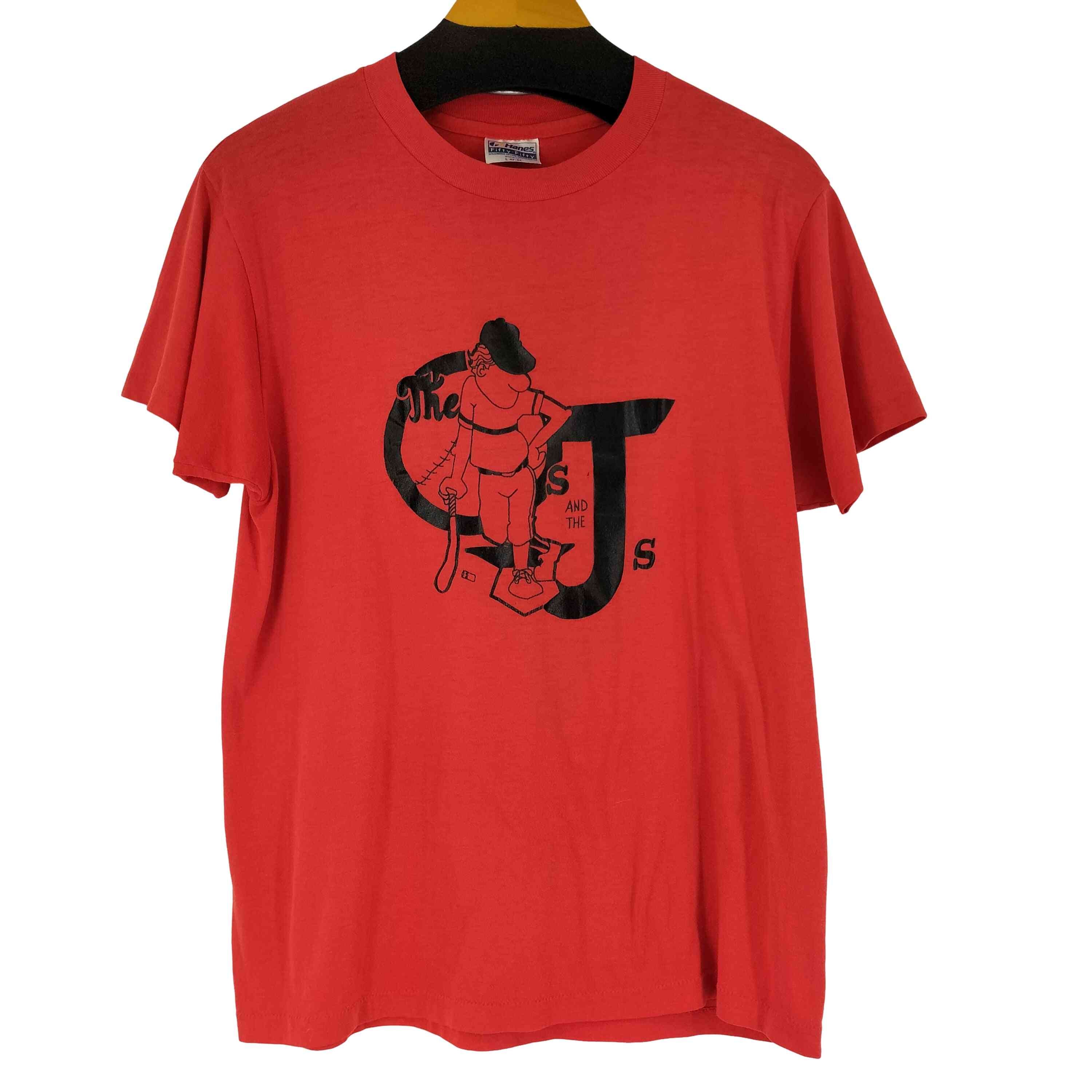 袖裾シングルステッチ Tシャツ フェルト 両面プリント ベースボール【1141788017435】