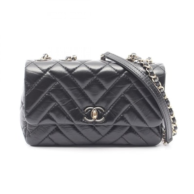 シャネル CHANEL マトラッセ ショルダーバッグ バッグ ラムスキン(羊革) レディース ブラック系 【中古】