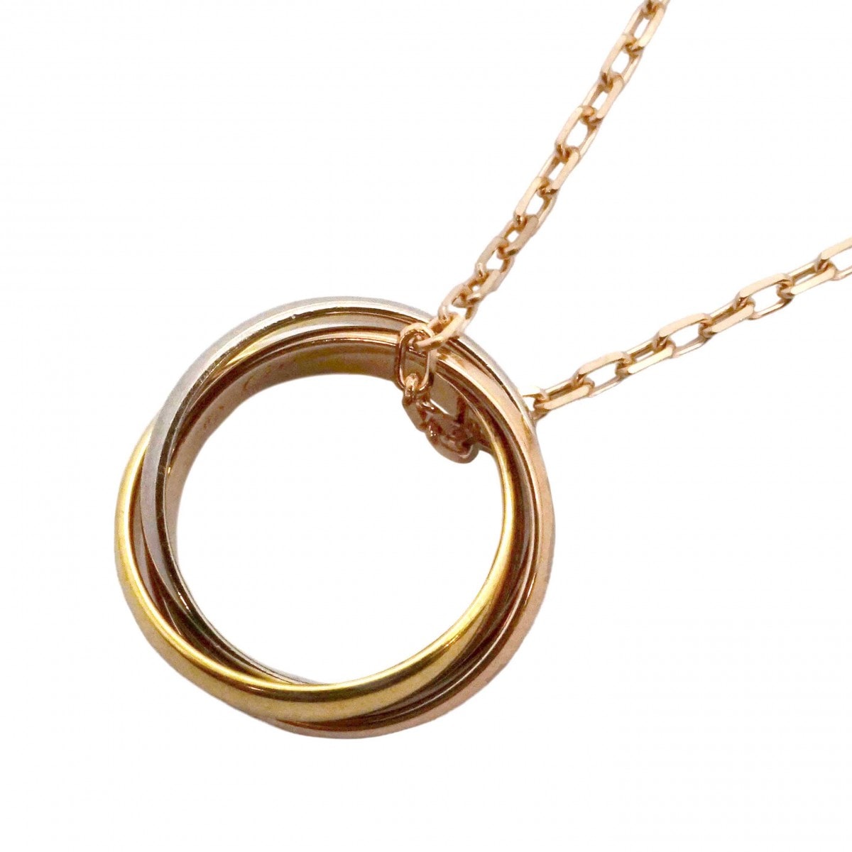 【6jcb0929】カルティエ ネックレス ベビートリニティ K18YG イエローゴールド K18WG ホワイトゴールド K18PG ピンクゴールド【中古】レディース