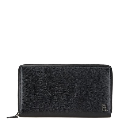 バレンシアガ Bロゴ 長財布 ブラック レザー レディース BALENCIAGA 【中古】