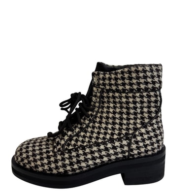 シャネル CHANEL ブーツ ココマーク レースアップ G32048 ブラウン