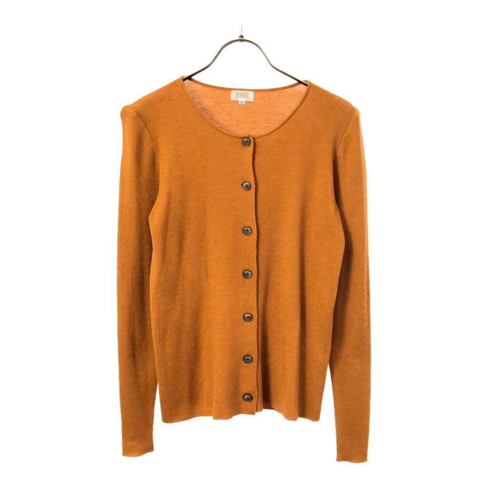 FOXEY 長袖 リブ ニットカーディガン