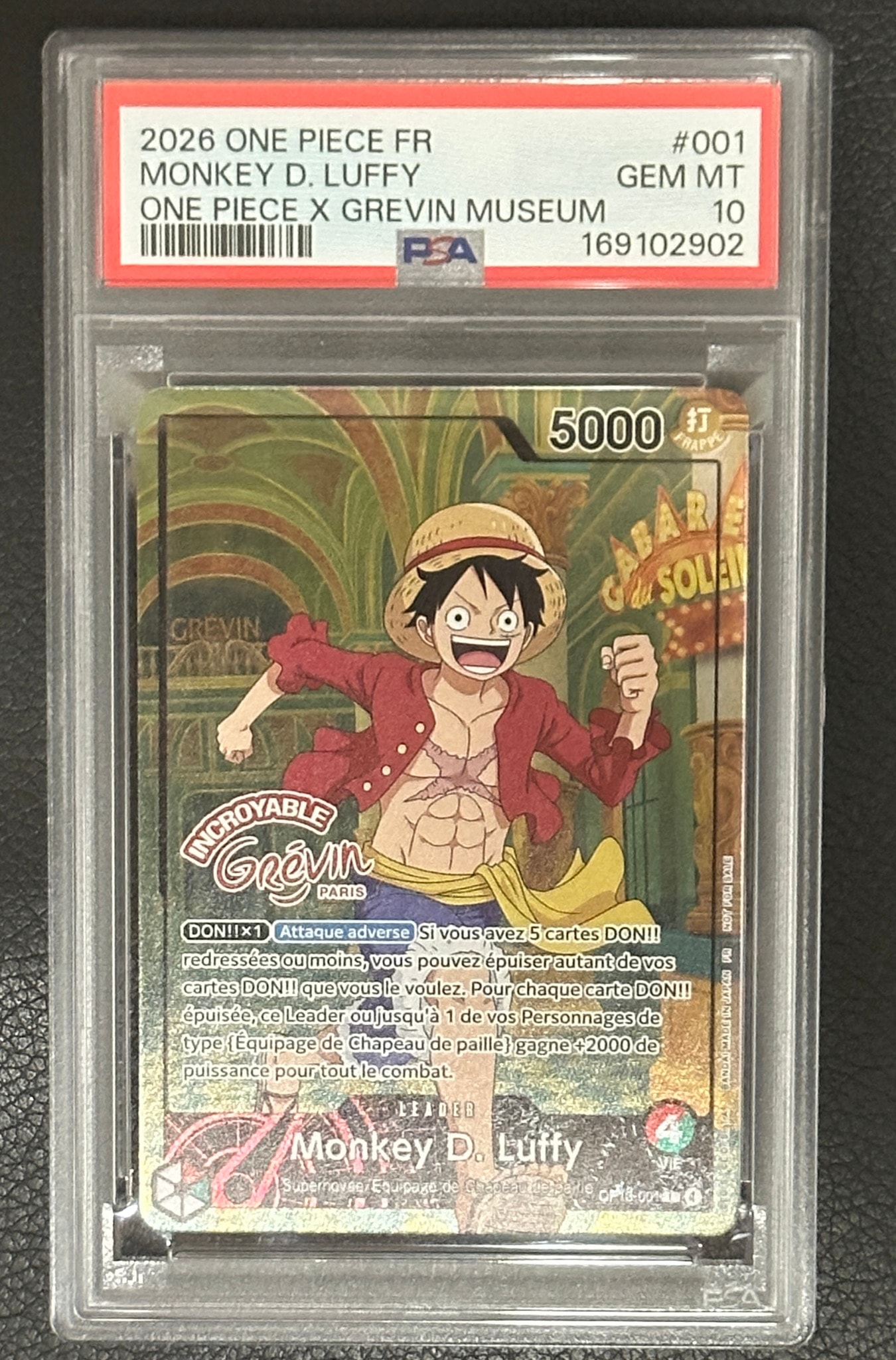 モンキー・D・ルフィ L [OP13-001]【フランス語版】(プロモーションカード「ONE PIECE × グレヴァン美術館」)
