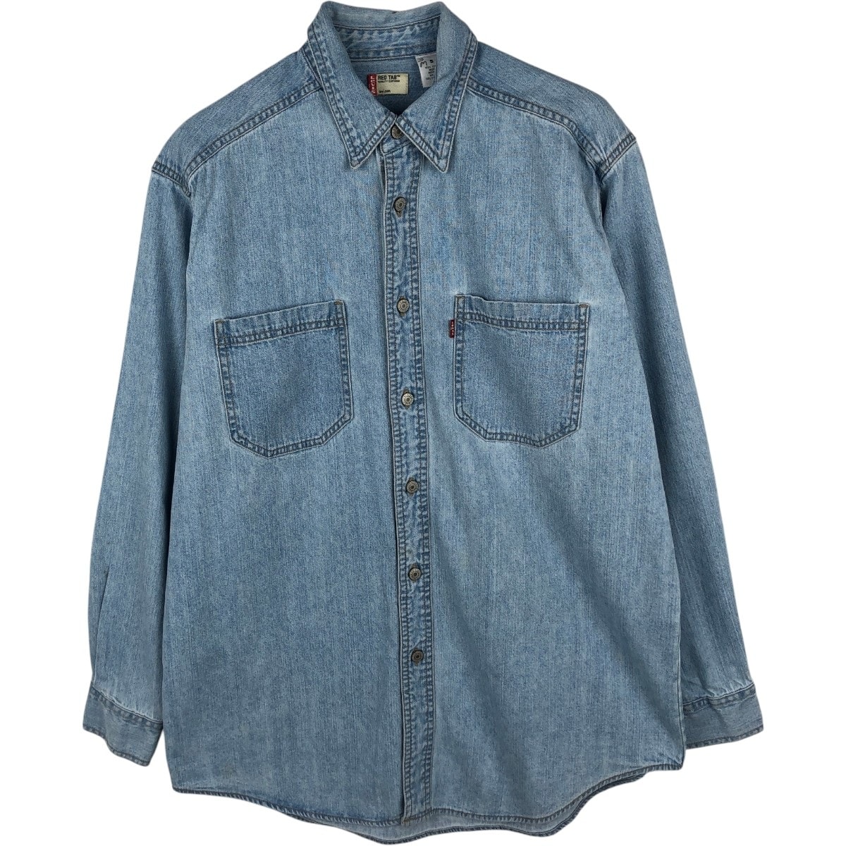 古着 90~00年代 リーバイス Levi's RED TAB 長袖 デニムシャツ メンズS相当 ヴィンテージ/eaa672394