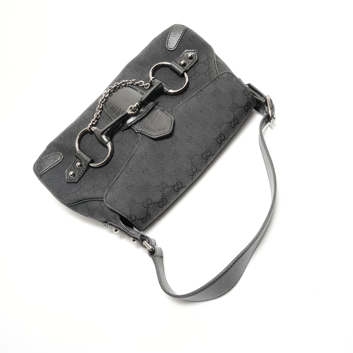 D (傷や汚れあり)】グッチ GUCCI ホースビット ワンショルダー GG