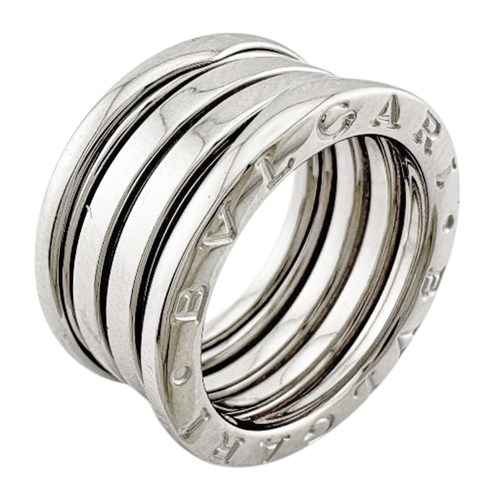 ブルガリ B-zero.1 4バンド リング 指輪 9号 18金 K18ホワイトゴールド レディース BVLGARI  中古