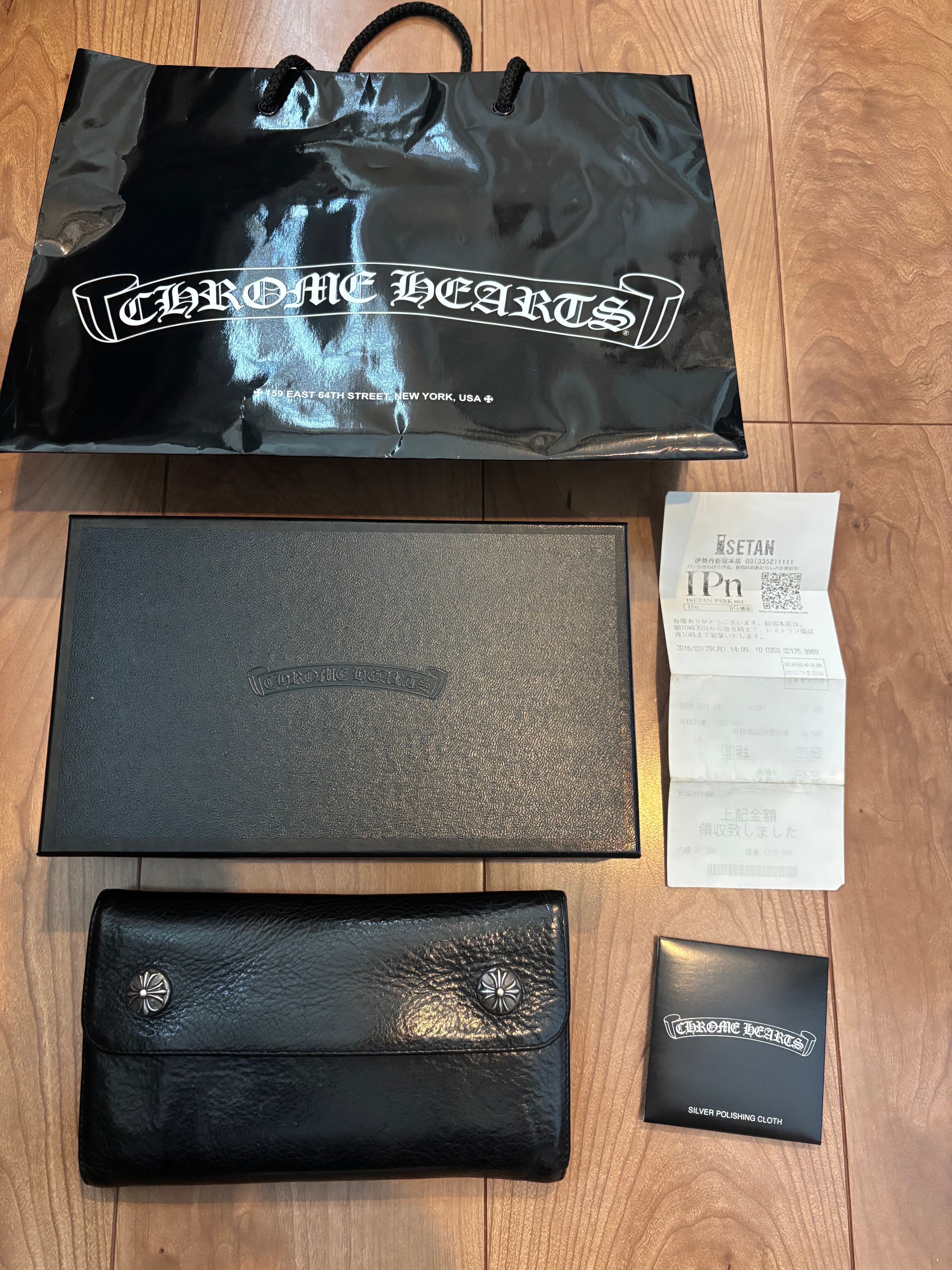 Chrome Hearts Wave Wallet Leather "Black"