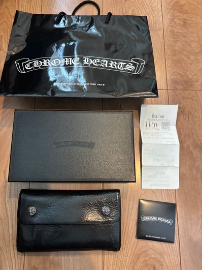 Chrome Hearts Wave Wallet Leather "Black"