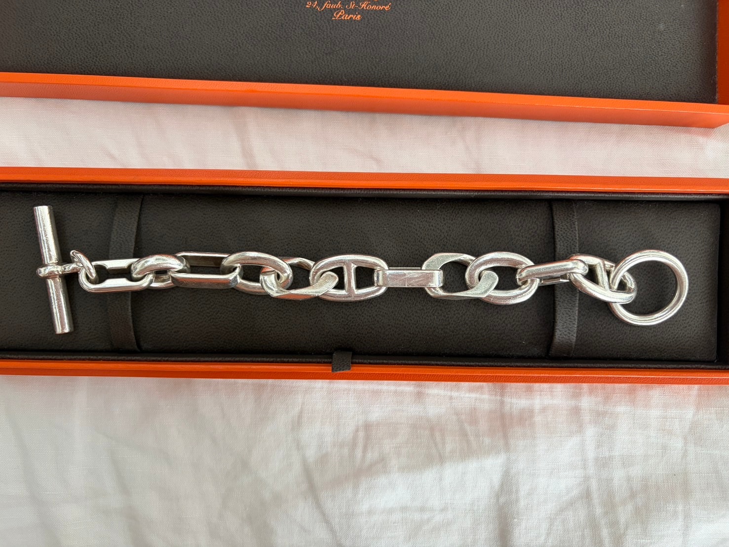 Hermes Alea GM Bracelet LG "Silver"
