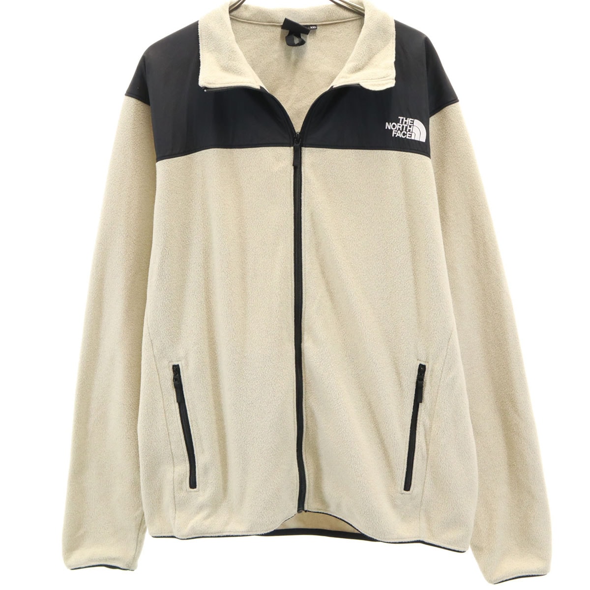 美品 THE NORTH FACE ノースフェイス マウンテンバーサ マイクロ フリースジャケット XXL ベージュ系 アウトドア NL72304