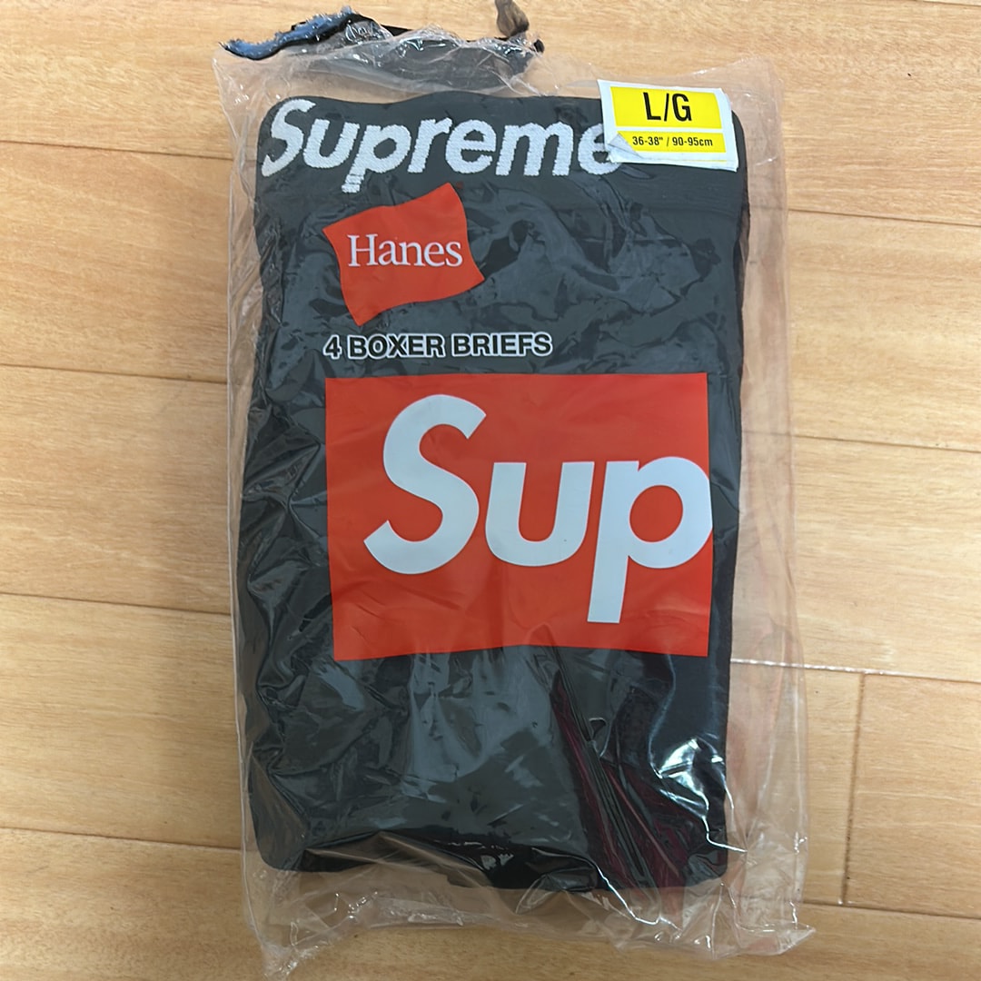Supreme Hanes Boxer Briefs (4 Pack) "Black"