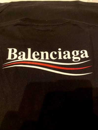 BALENCIAGA Political Campaign Logo Oversize T-shrit "Black"