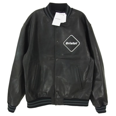 SOPHNET. ソフネット 26SS FCRB-260000 LEATHER TEAM VARSITY BLOUSON レザー チーム バーシティ ブルゾン スタジアムジャケット ブラック系 M【新古品】【未使用】【中古】