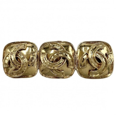 CHANEL シャネル ブローチ ココマーク スクエア ヴィンテージ アクセサリー GP 94P ゴールド レディース 約22.5g 1994年年【中古品】