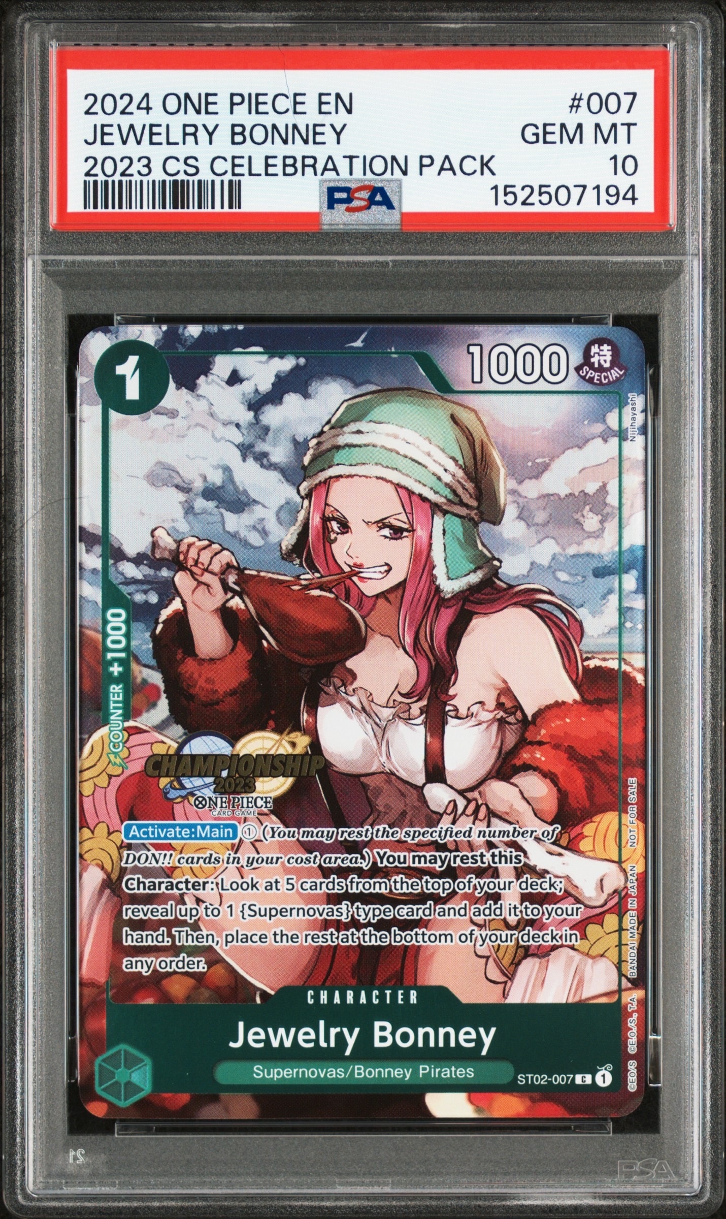 PSA10】ジュエリー・ボニー C-SPC [ST02-007](ブースターパック「二