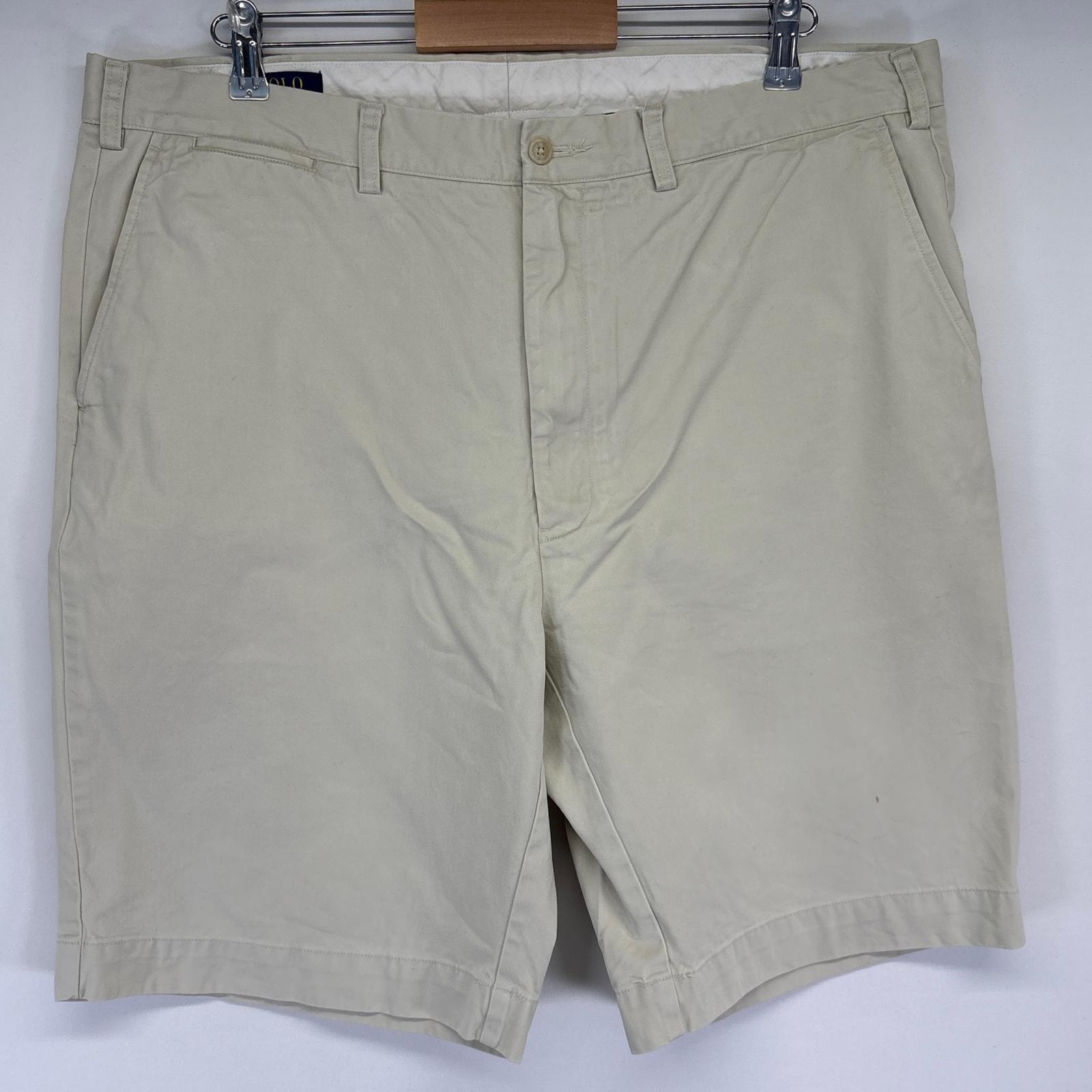 古着 ポロ・ラルフローレン POLO RALPH LAUREN ショートパンツ ポロチノ ロゴ ハーフ 半ズボン 短パン 40T  ベージュ メンズ