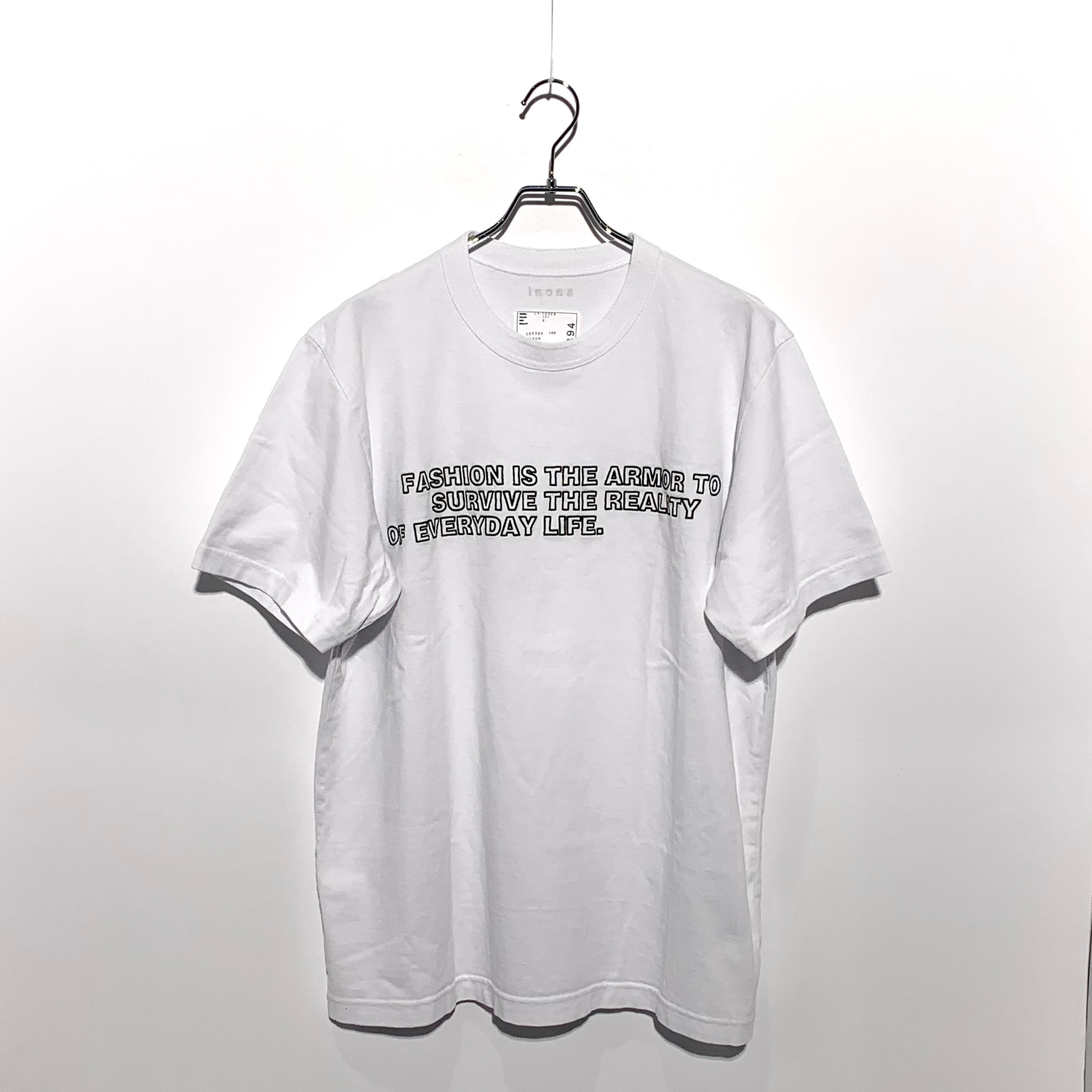 sacai Graphic Embroidery T-Shirt White