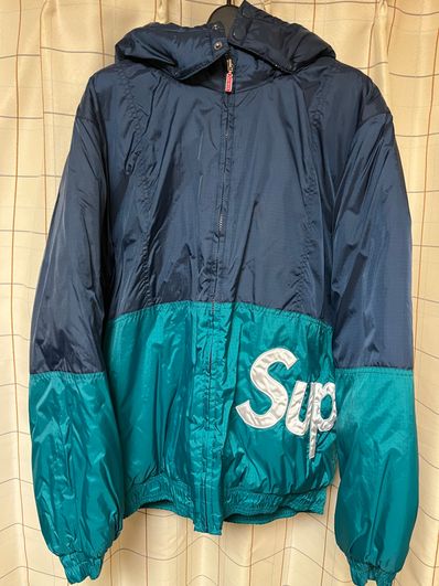 Supreme Sideline Side Logo Parka "Navy"