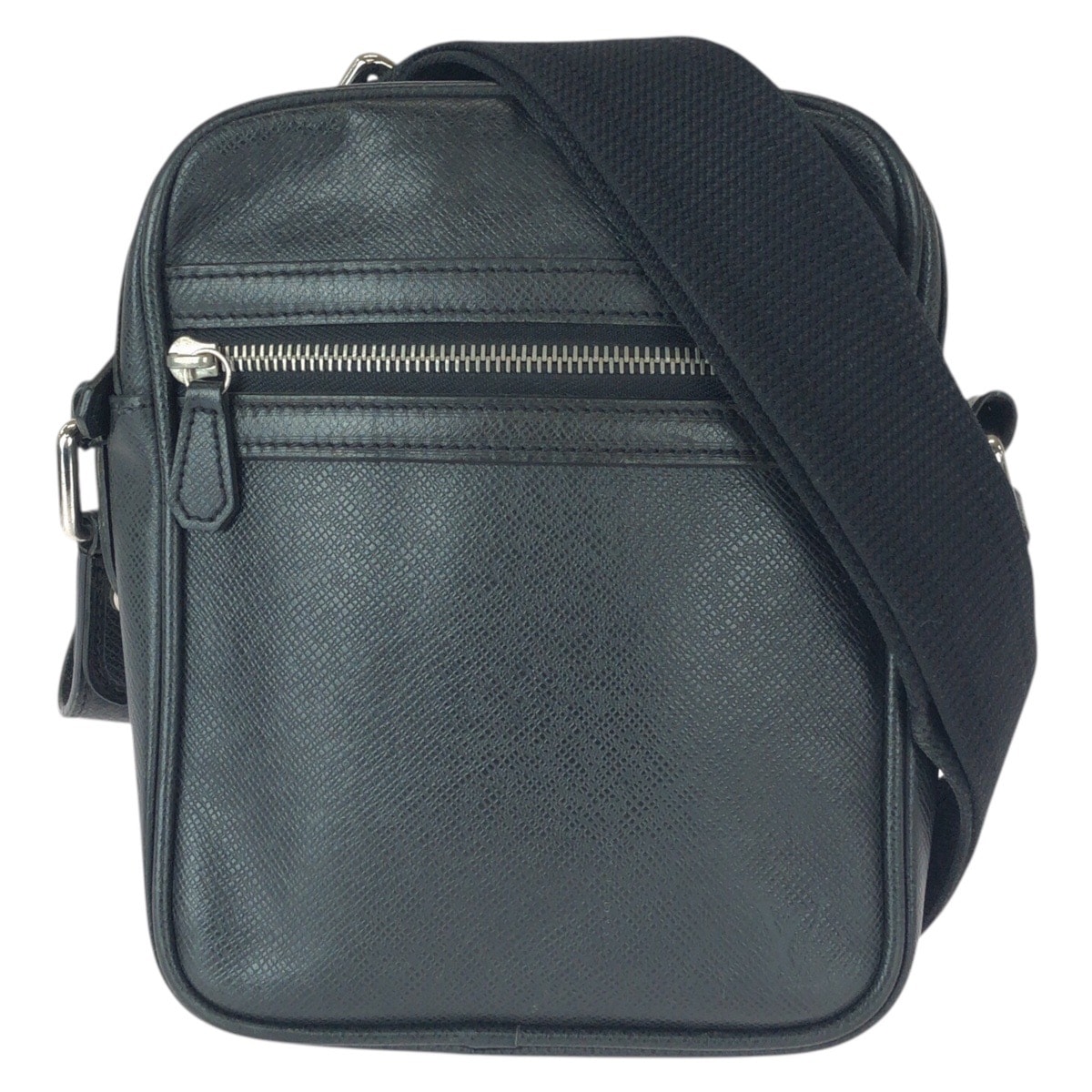 美品 LOUIS VUITTON ルイヴィトン タイガ ディミトリ ブラック 黒 シルバー金具 レザー ショルダーバッグ ポシェット 600804 【中古】