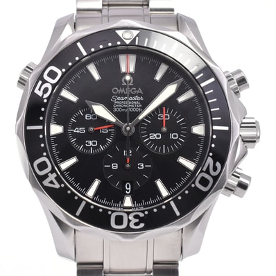オメガ OMEGA 2594.52 シーマスター 300m ブラック 自動巻き メンズ 良品 箱・保証書付き D#145783