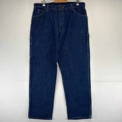古着 ディッキーズ Dickies デニム パンツ ペインターパンツ ハンマーループ ジッパーフライ 大きいサイズ w38×L32 ブルー系 メンズ