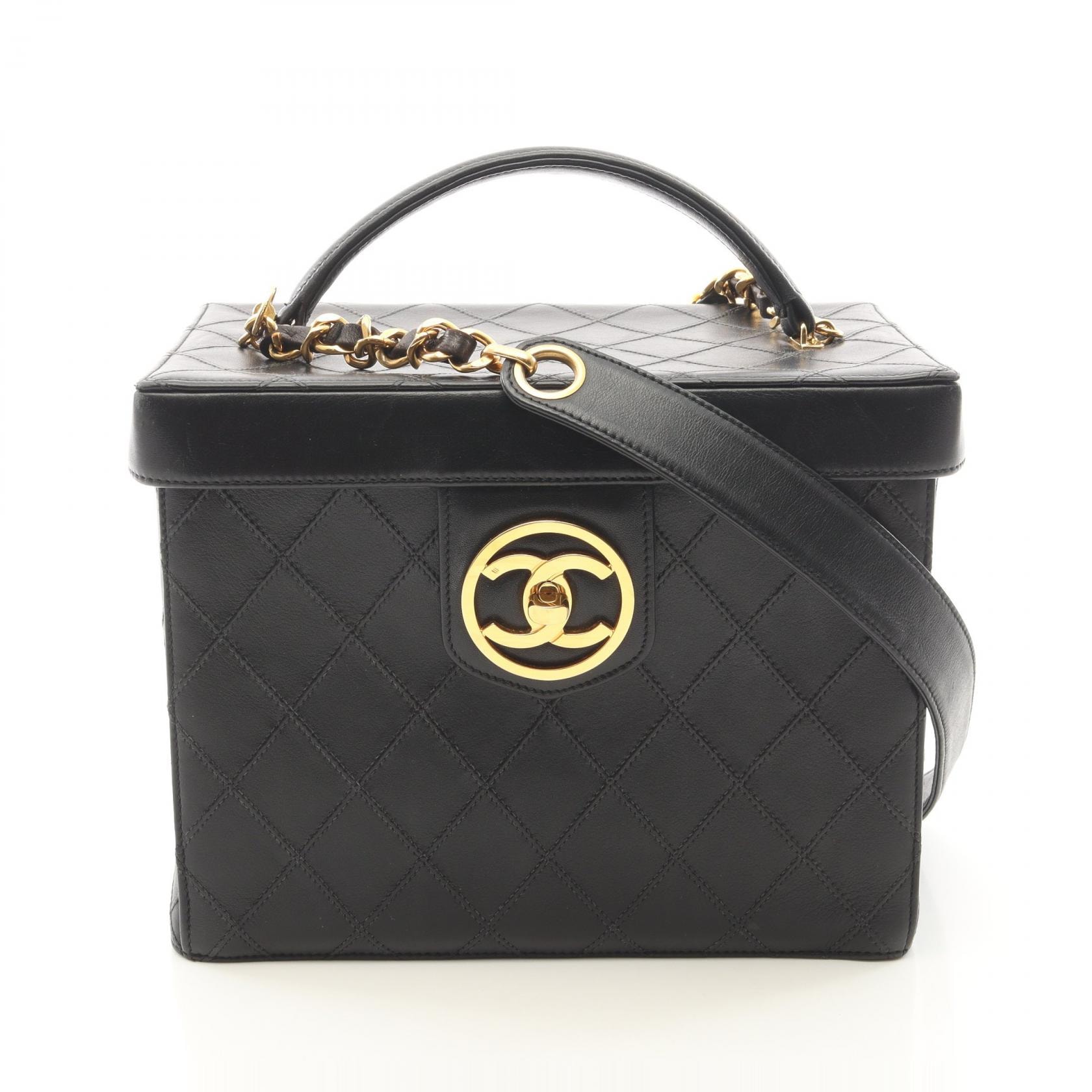 シャネル CHANEL ビコローレ 2WAY ハンドバッグ バッグ ラムスキン(羊革) レディース ブラック系 【中古】