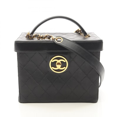 シャネル CHANEL ビコローレ 2WAY ハンドバッグ バッグ ラムスキン(羊革) レディース ブラック系 【中古】