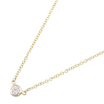 ティファニー TIFFANY&CO バイザヤードネックレス ネックレス ジュエリー K18(イエローゴールド) ダイヤモンド レディース ゴールド系 / クリア系 【中古】